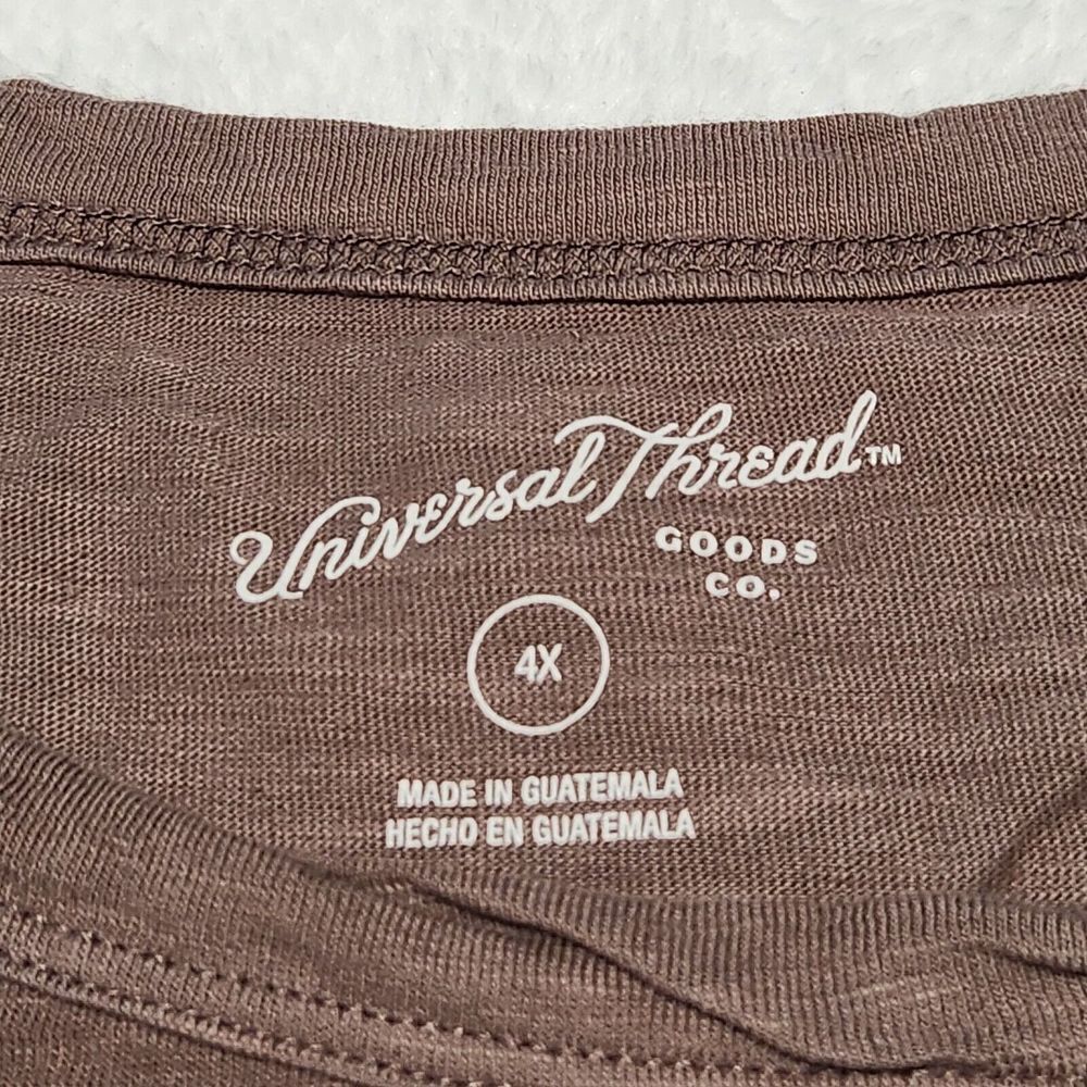 Universal Thread 2pcs casual Tshirt For Womens Size 4X Color Brown 100% Cotton - Picture 4 of 10